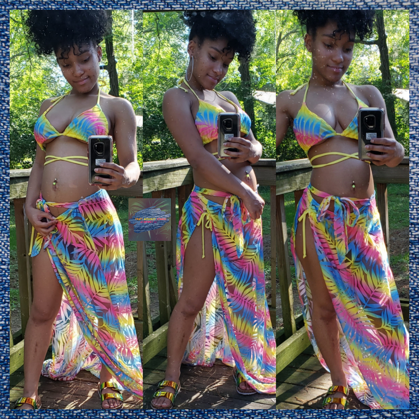 Neon Palms Swim Set